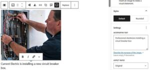 Example of alt text for a Professional Electric photo